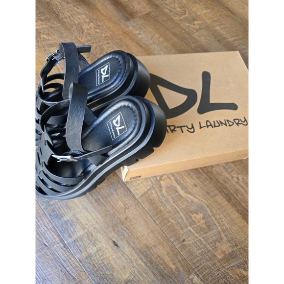 Dirty Laundry Black Kingman Smooth Sandals Women's Size 8.5 - Picture 5 of 10